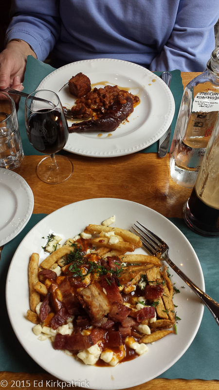 Real Poutine for lunch at La Buche .... yummm. More than french fries and gravy,