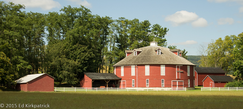 A beautiful, pristine round barn near State College, PA. Don't see these often.